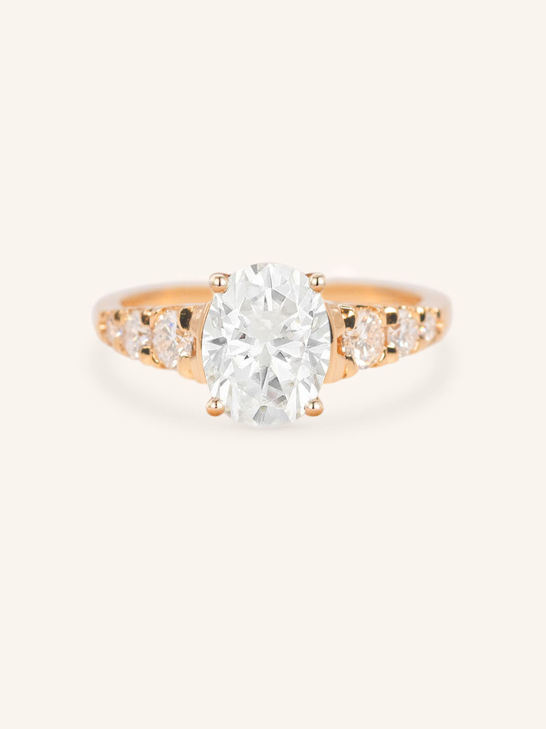 Stunning 2.0 CT Oval Moissanite Engagement Ring with Halo Design 4