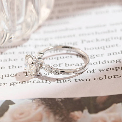 Stunning 2.0 CT Round Moissanite Engagement Ring with Pave Design 5