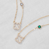 0.25CT Round Emerald Lab Made Diamond- May Birthstone Necklace 6