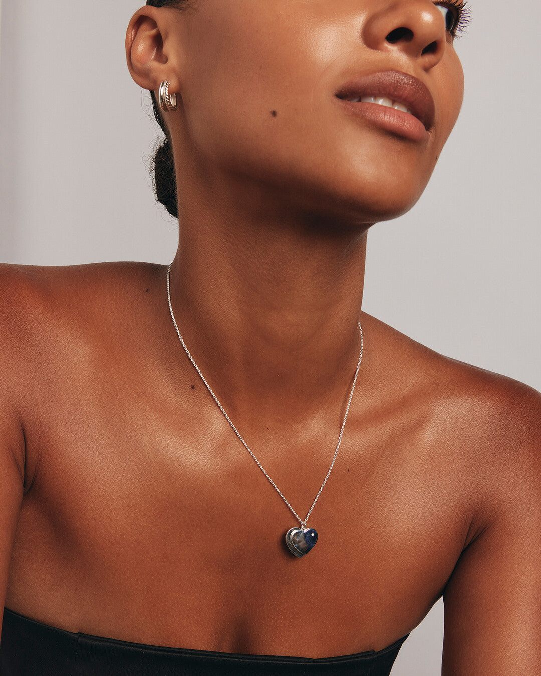 Round Cut Cubic Zirconia in 925 Sterling Silver Necklace 4