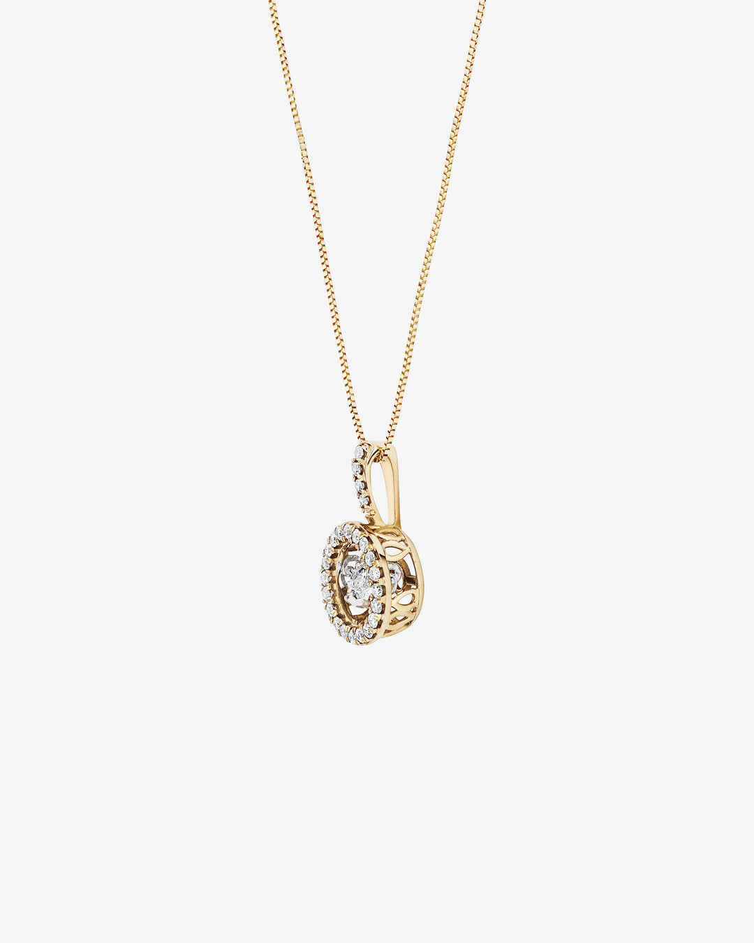 Round Cut Cubic Zirconia in 925 Sterling Silver Necklace 2