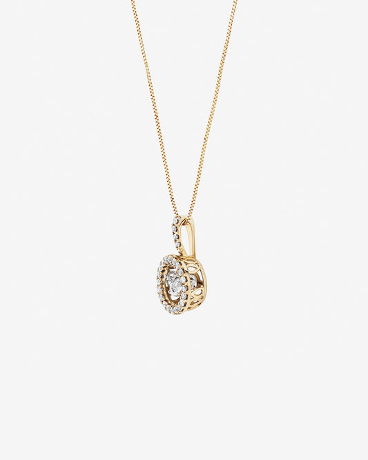 Round Cut Cubic Zirconia in 925 Sterling Silver Necklace 2