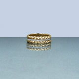 Stunning 0.19 TCW Round Moissanite Stones Twisted Wedding Bands 7