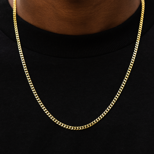 Polished Finish Cuban Silver Necklace For Him 2