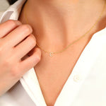 Customized Letter Pendant Necklace in Solid Gold 3