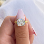 Stunning 3.5 CT Cushion Moissanite Engagement Ring with Hidden Halo Design 5