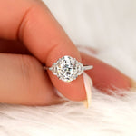 Stunning 2.5 CT Oval Moissanite Engagement Ring with Three Stone Design 9
