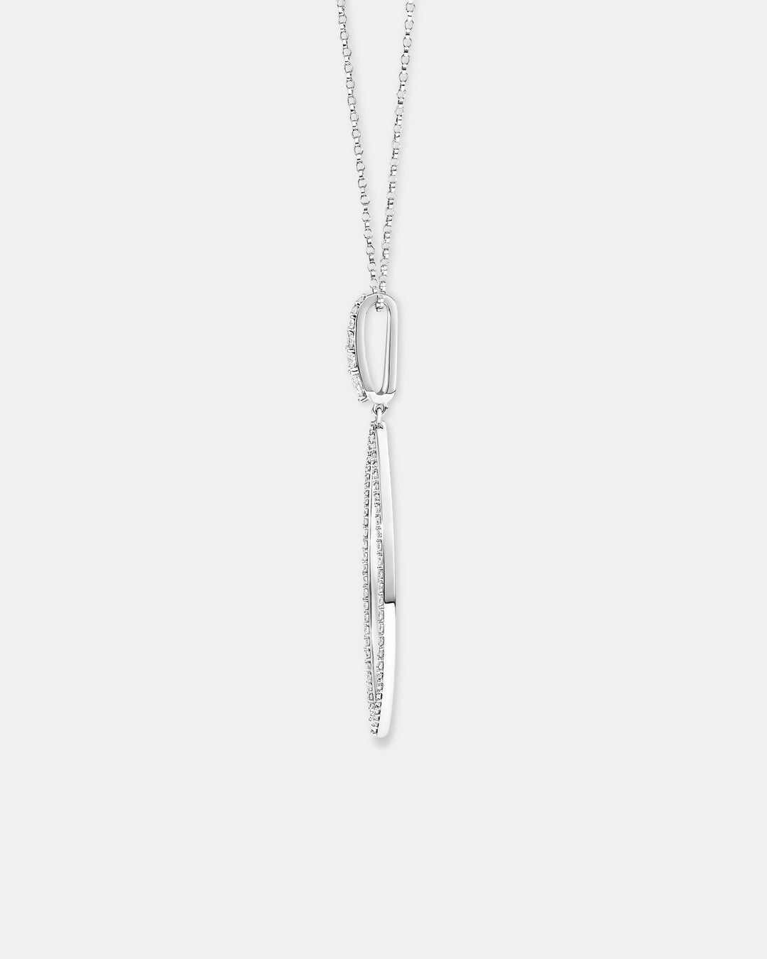 Round Cut Cubic Zirconia in 925 Sterling Silver Necklace 3