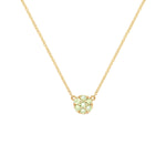 0.21 TCW Round Peridot Lab Made Diamond- August Birthstone Necklace 1