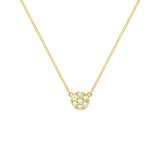 0.21 TCW Round Peridot Lab Made Diamond- August Birthstone Necklace 1