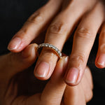 Stunning 0.2 TCW Round Moissanite Stones Half Eternity Wedding Bands 4