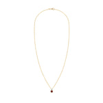 0.38 TCW Round Garnet Lab Made Diamond- January Birthstone Necklace 4