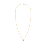 0.38 TCW Round Garnet Lab Made Diamond- January Birthstone Necklace 4