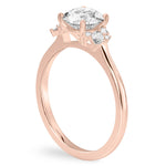 Stunning 0.50-1.50 CT Round Moissanite Engagement Ring With Cluster Design 8