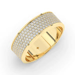Stunning 1.35 CT Round Moissanite Men's Wedding Band with Micro Design 3