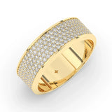 Stunning 1.35 CT Round Moissanite Men's Wedding Band with Micro Design 3