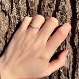 Stunning 0.2 TCW Round Moissanite Stones Curved Wedding Bands 4