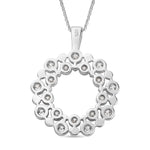Round Cut Cubic Zirconia in 925 Sterling Silver Necklace 5