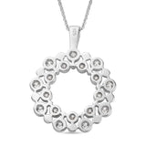 Round Cut Cubic Zirconia in 925 Sterling Silver Necklace 5