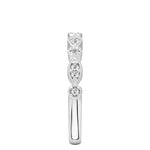 Stunning 0.26 TCW Round Moissanite Stones Milgrain Wedding Band 3