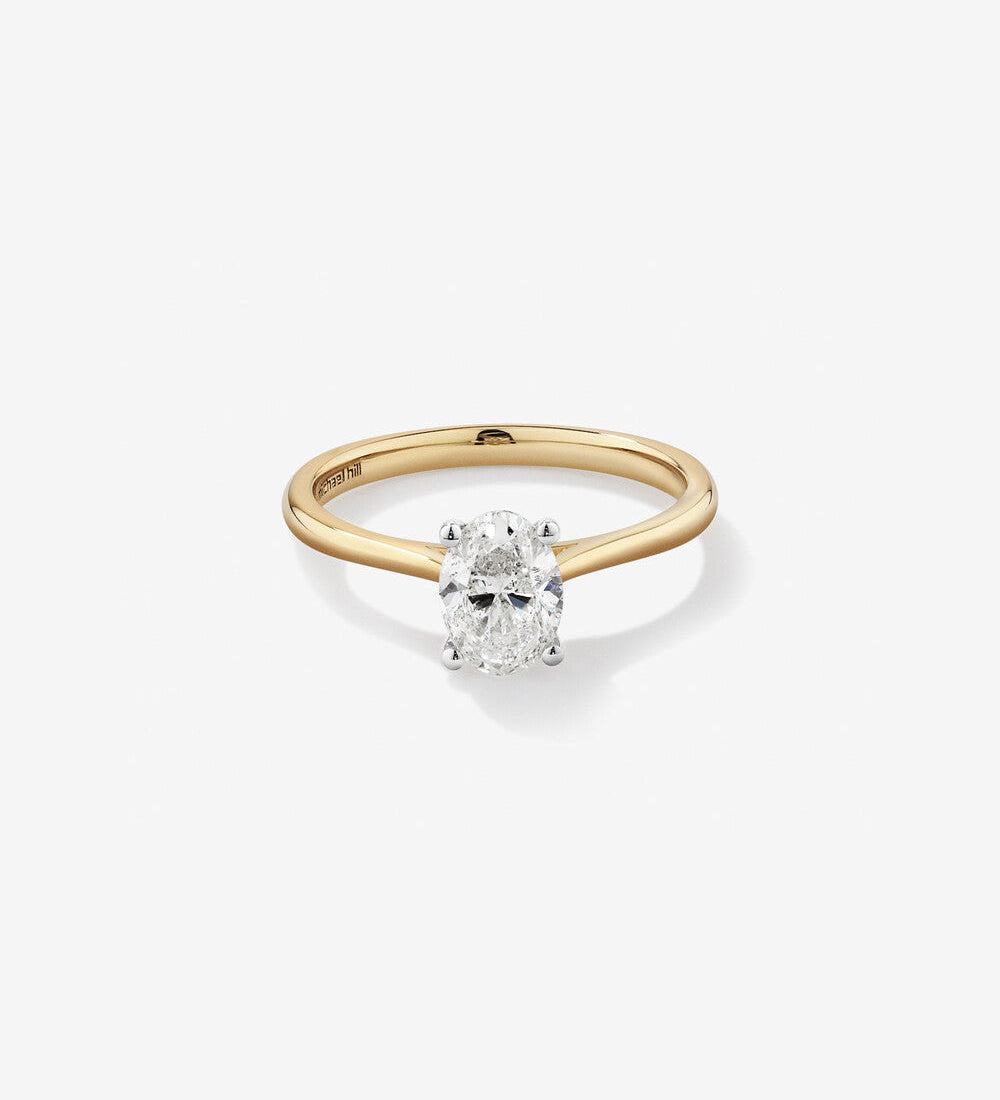 Stunning 1 CT Oval Moissanite Engagement Ring In Solitaire Design 1