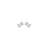 2.0 TCW Round & Pear Cut Moissanite Two Stone Earrings in Gold 3