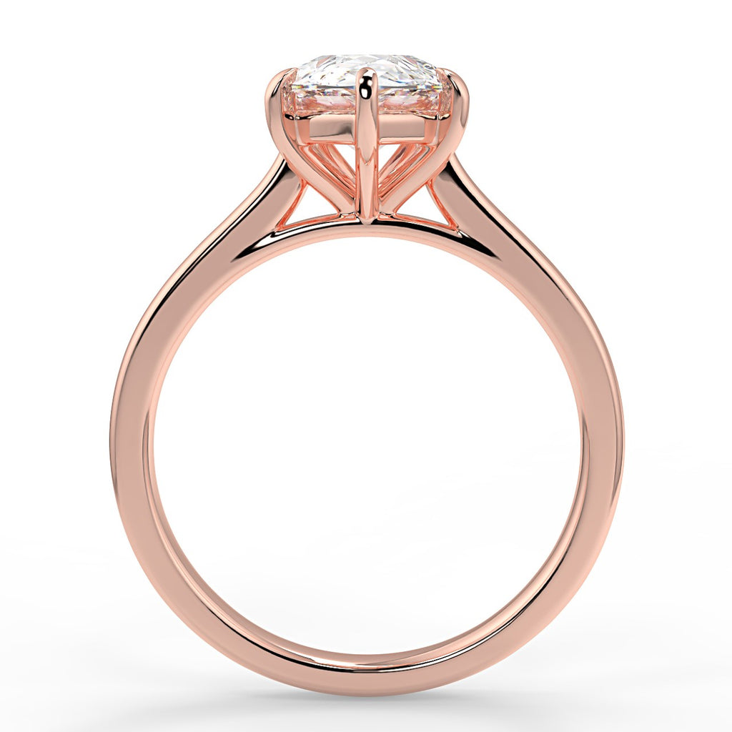 Stunning 0.81 CT Pear Moissanite Engagement Ring With Solitaire Design 9