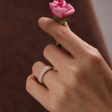 1.0 TCW Baguette & Round Cut Moissanite Bridal Wedding Band 7