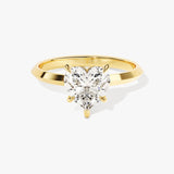 Stunning 2.0 CT Heart Moissanite Engagement Ring with Dainty Pave Design 1