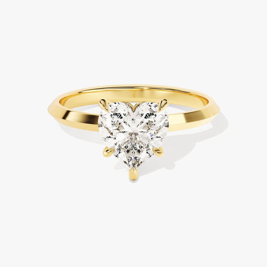 Stunning 2.0 CT Heart Moissanite Engagement Ring with Dainty Pave Design 1