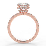 Stunning 2.0 CT Round Moissanite Engagement Ring with Hidden Halo & Pave Design 9