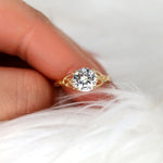 Stunning 2.0 CT Round Moissanite Engagement Ring with Solitaire Design 8
