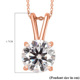 Round Cut Cubic Zirconia in 925 Sterling Silver Necklace 7