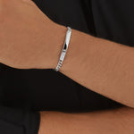 Round Cut Cubic Zirconia in 925 Sterling Silver Bracelet 4