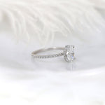Stunning 1.5 CT Oval Moissanite Engagement Ring with Hidden Halo Design 8