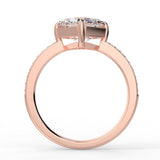 Stunning 2.0 CT Asscher Moissanite Engagement Ring with Pave Design 9