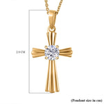 Round Cut Cubic Zirconia in 925 Sterling Silver Necklace 7