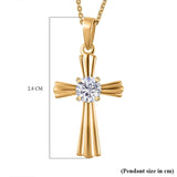 Round Cut Cubic Zirconia in 925 Sterling Silver Necklace 7