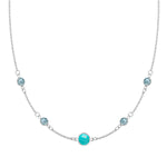 0.90 CT Round Topaz Lab Made Diamond-December Birthstone Necklace 5