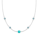 0.90 CT Round Topaz Lab Made Diamond-December Birthstone Necklace 5