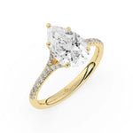Stunning 2.0 CT Pear Moissanite Engagement Ring with Split Shank Design 5