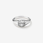 Classic Sunray Round Signet Men's Wedding Band in Solid Gold 1