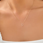 Round Cut Cubic Zirconia in 925 Sterling Silver Necklace 4