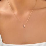 Round Cut Cubic Zirconia in 925 Sterling Silver Necklace 4