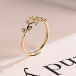 Stunning 0.2 TCW Marquise Moissanite Stones Leaf Shaped Wedding Bands 7
