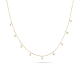 0.40 CT Round Moissanite Diamond Bead Cain Necklace in Solid Gold 1