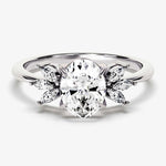 Stunning 1.50 CT Oval Moissanite Engagement Ring with Cluster Design 4