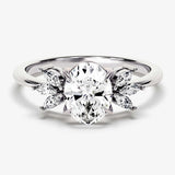 Stunning 1.50 CT Oval Moissanite Engagement Ring with Cluster Design 4
