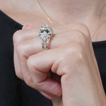 Stunning 0.50-1.50 CT Round Moissanite Engagement Ring With Vintage Design 5