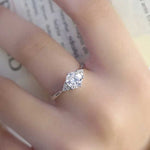 Round Cut Cluster Style Cubic Zirconia in 925 Sterling Silver Jewelry 7